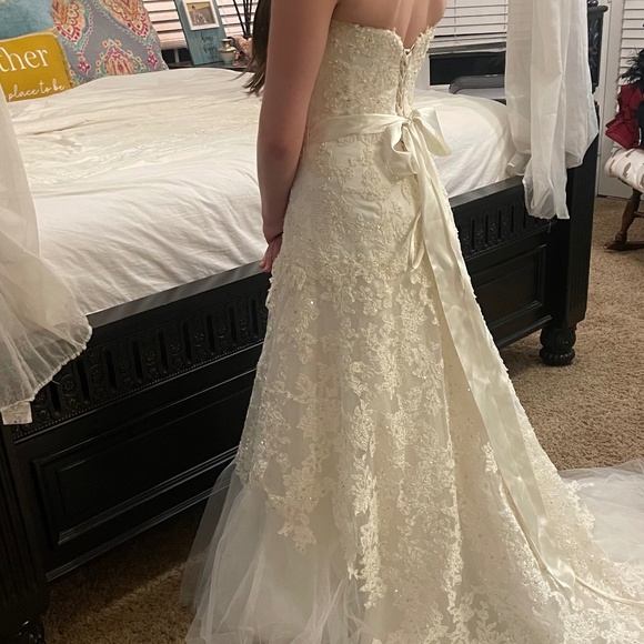 Strapless Beaded Wedding or Debutante Dress - Picture 5 of 11